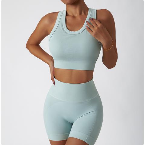 Ribbed Seamless Racerback Sports Bra