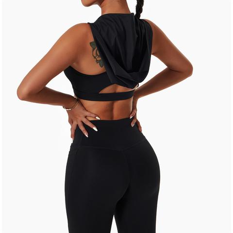 Hooded Sports Bra Top