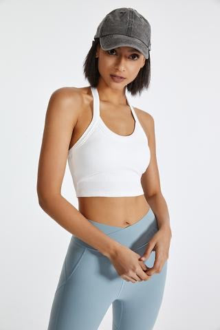 Fine Ribbed Halter Yoga Top