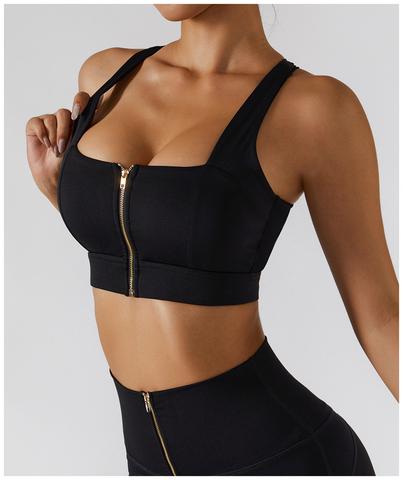 Sporty front Zip Sports Bra